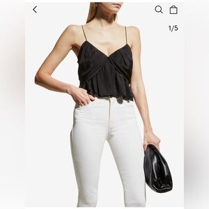 FRAME
Silk Shirred Cropped Tank Top NWOT